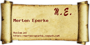 Merten Eperke névjegykártya